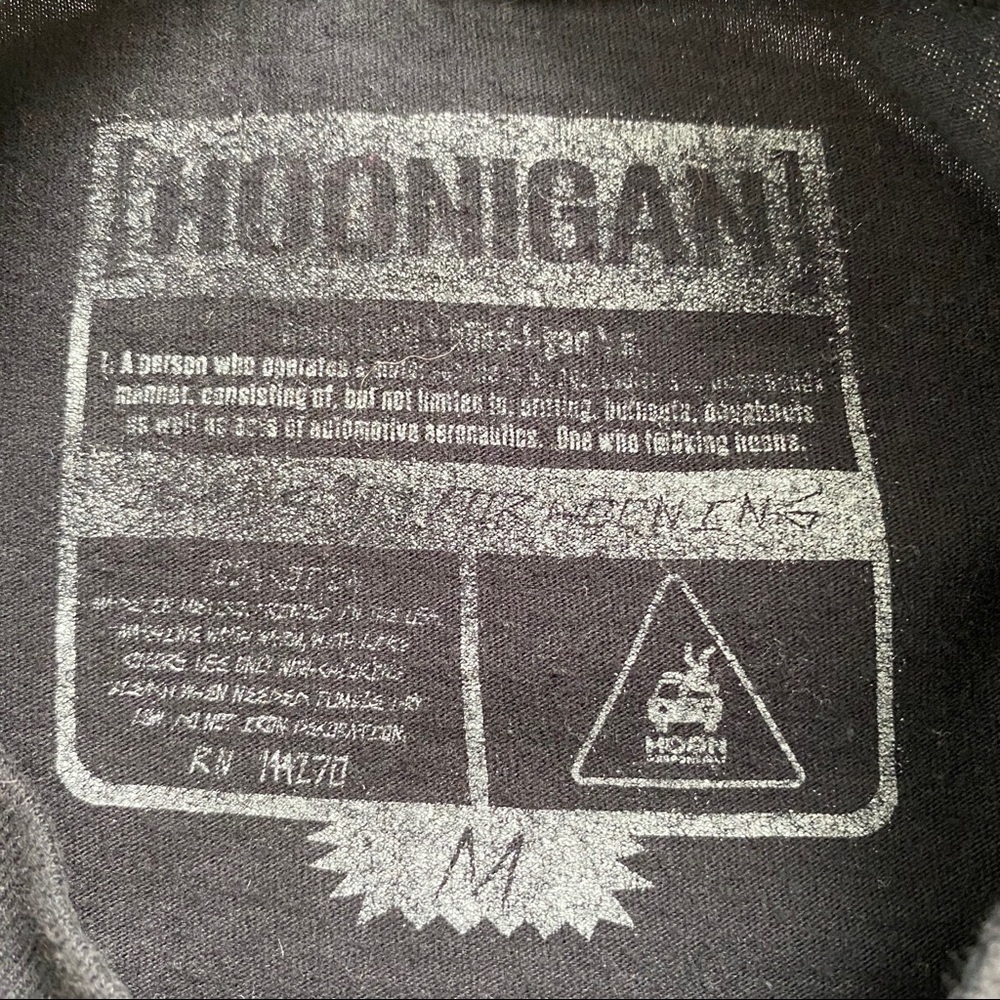 ⚠️SOLD⚠️ HOONIGAN Censor bar black t-shirt M - Picture 6 of 7